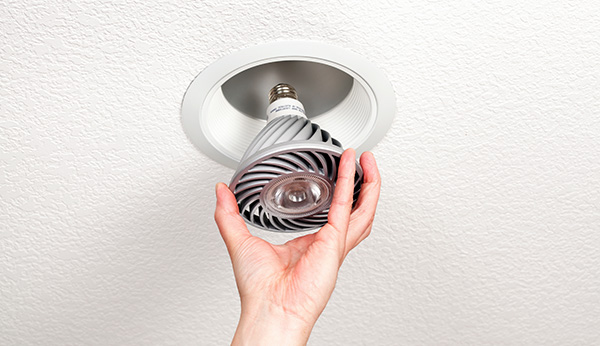 LED lightbulb install