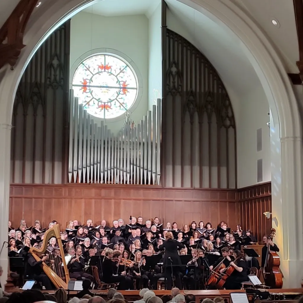Summer singing with her choir.